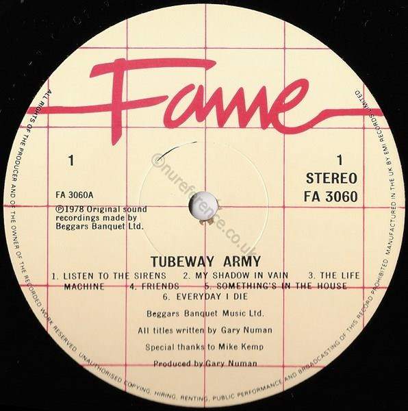 FA 3060 1983 A Side Label.